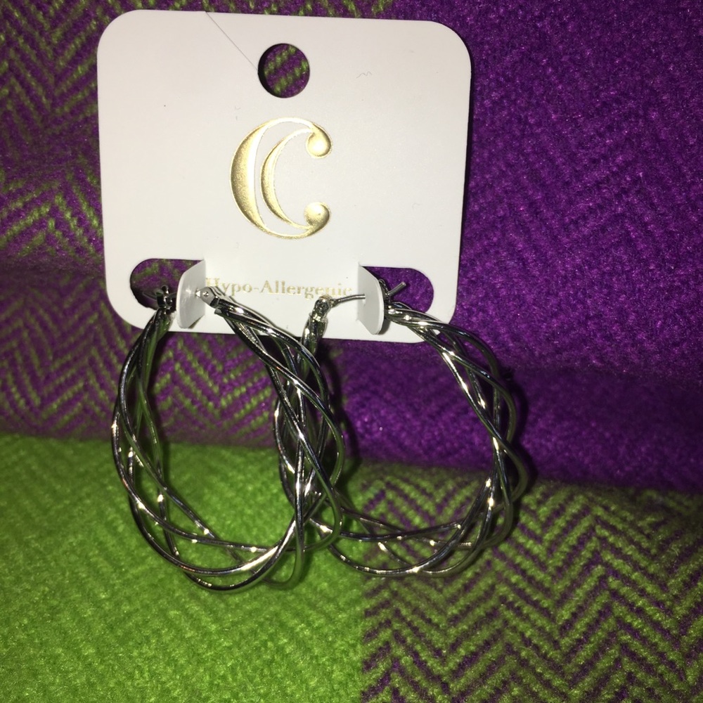 Silver tone earrings from Charming Charlie